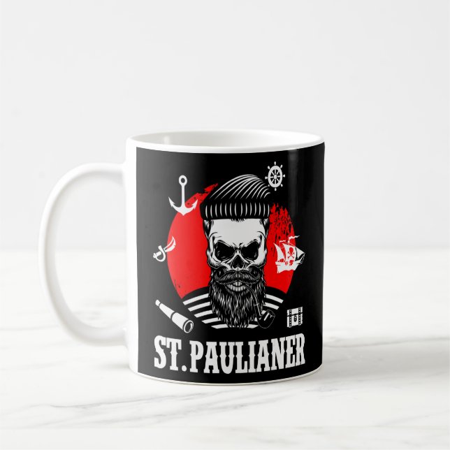 Taza De Café St. Pauli Hamburg Skull Paulian Saint Pauli (Izquierda)