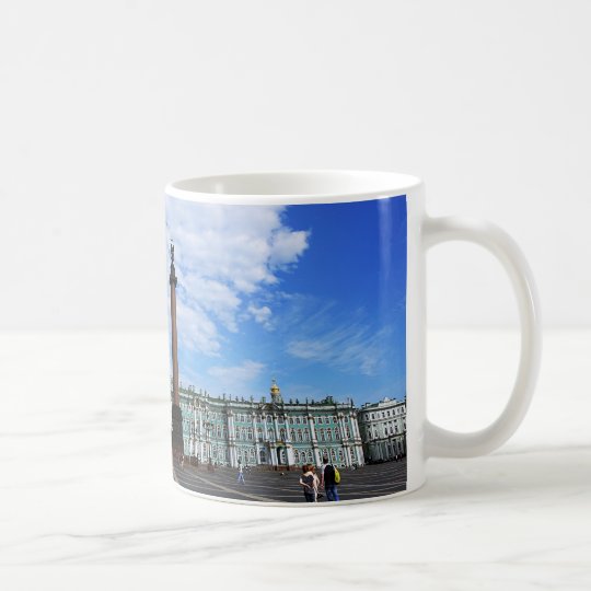Taza De Café St Petersburg, palacio del invierno y columna de