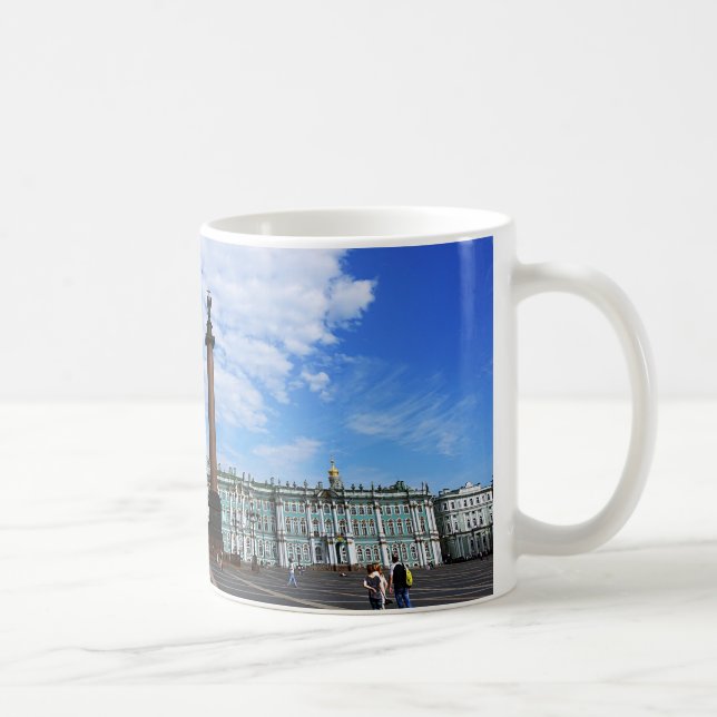 Taza De Café St Petersburg, palacio del invierno y columna de (Derecha)