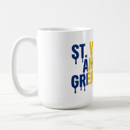 Taza De Café St. Vincent  Goteo | Diseño de bandera caribeña | 