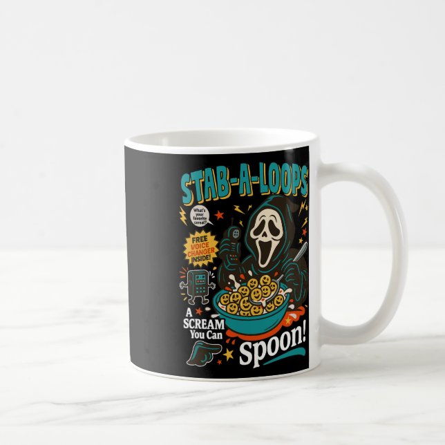 Taza De Café Stab-a-loops Horror Cereal Box Halloween Killer Br (Derecha)