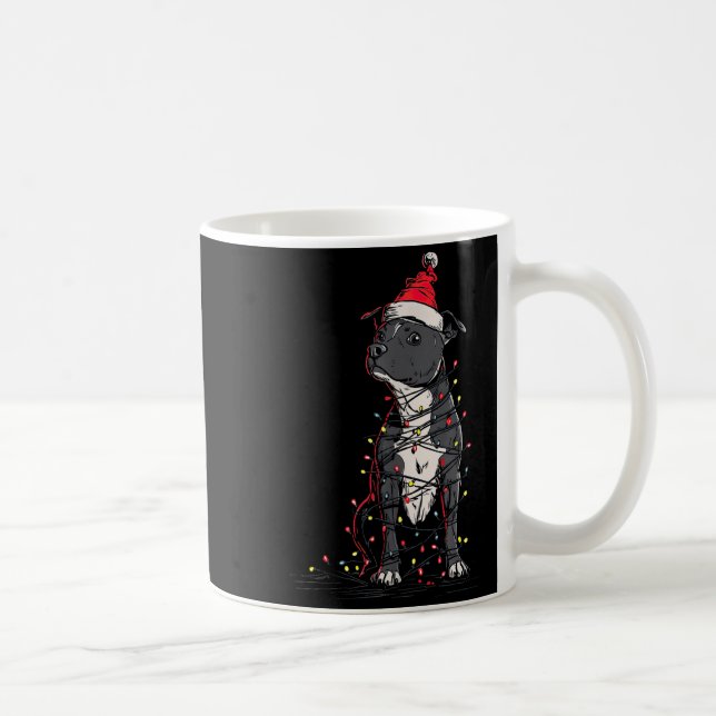 Taza De Café Staffordshire Bull Terrier Christmas Graphics Dog  (Derecha)