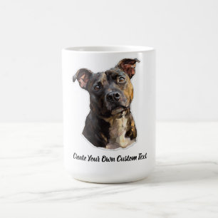 Taza De Café Staffordshire Bull Terrier Crea tu propio texto