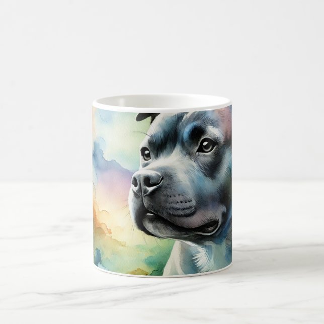 Taza De Café Staffordshire Bull Terrier in Light 100924AREF144  (Centro)