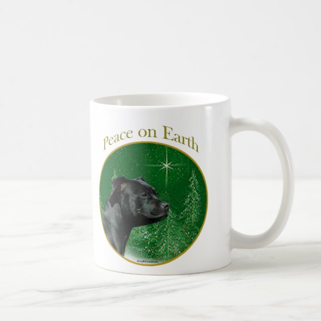 Taza De Café Staffordshire Bull Terrier Peace (Derecha)