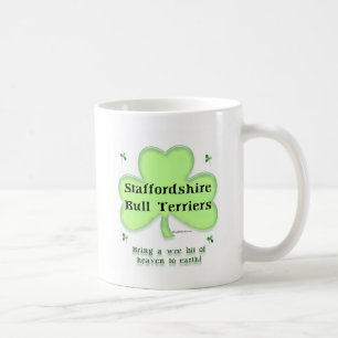 Taza De Café Staffy Heaven; Staffordshire St. Patrick's day