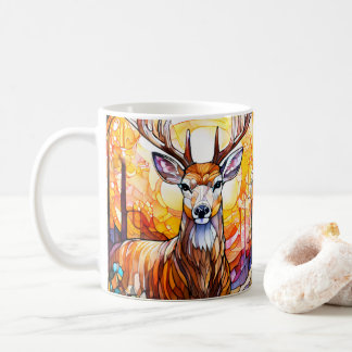 Taza De Café Stained Glass Deer