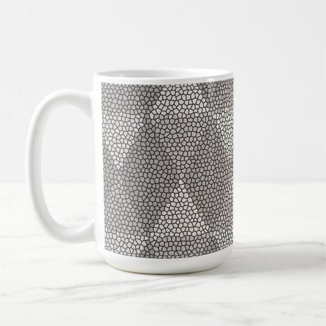 Taza De Café Stained Glass Silver Diamond Pattern (Izquierda)