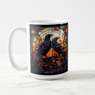 Taza De Café StainGlass Ravens