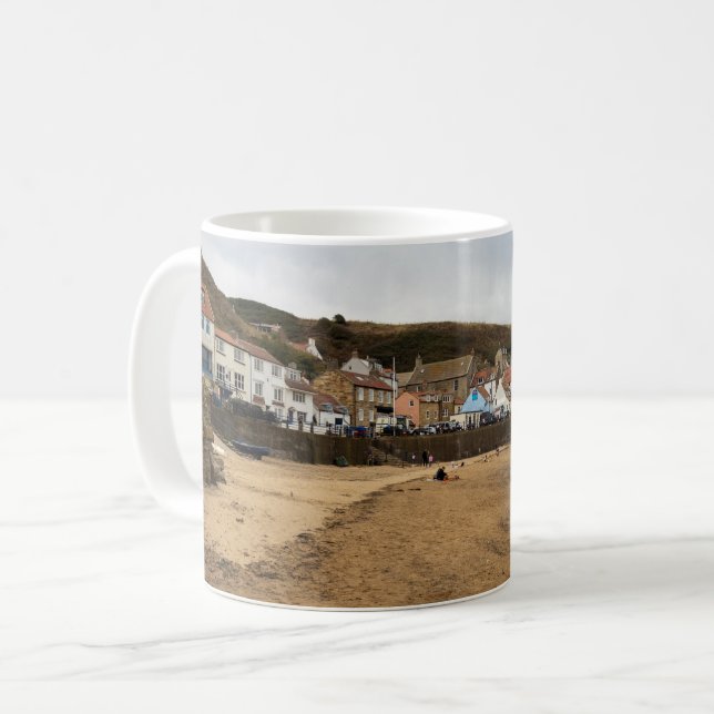 Taza De Café Staithes Harbour Beach and Village Front (Anverso izquierdo)