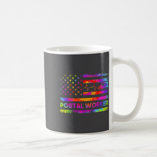 Taza De Café Stal Worker Tie Dye Proud Mail Carrier Mail Lady P (Derecha)