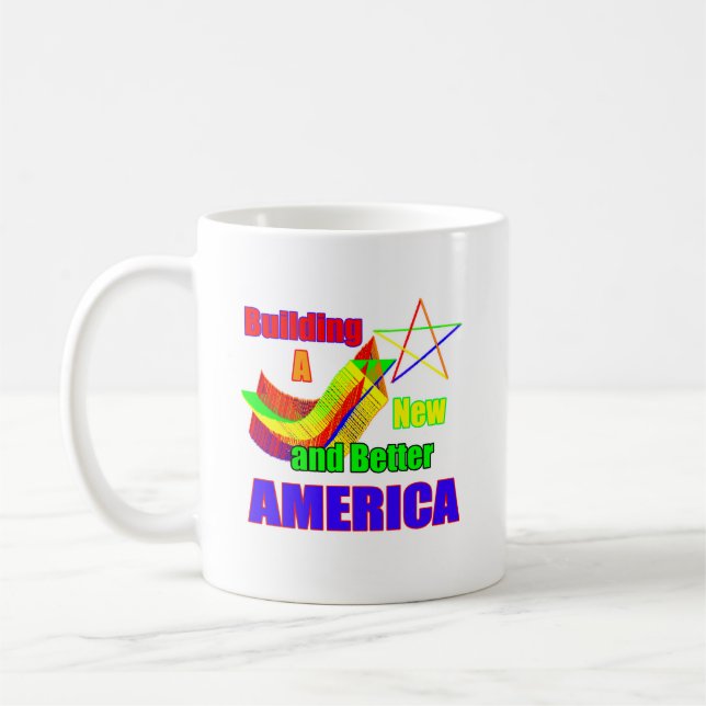 Taza De Café Star Building2 AMERICA jGibney El MUSEO Zazzle G (Izquierda)