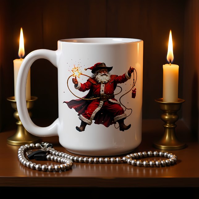 Taza De Café Star Lasso Cowboy Santa (Subido por el creador)