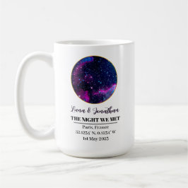 Taza De Café Star Map Mug personalizado: La noche que conocimos