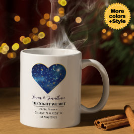 Taza De Café Star Map Mug personalizado: La noche que conocimos