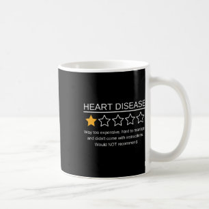 Taza De Café Star Rating Heart Attack Funny Heart Disease Consc