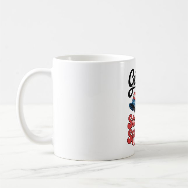 Taza De Café Star Spangled Hammered Skull (Izquierda)