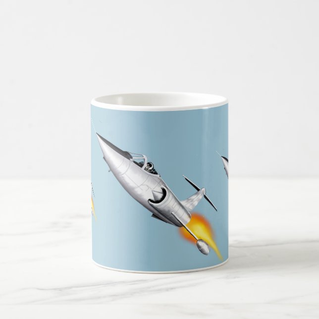 Taza De Café Starfighter de plata F104 Mug (Centro)