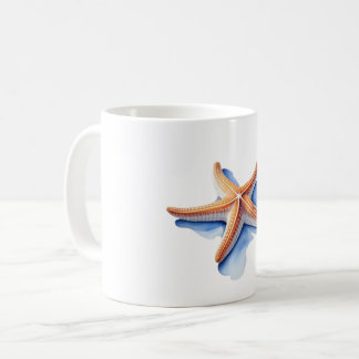 Taza De Café Starfish and Blue Silhouette