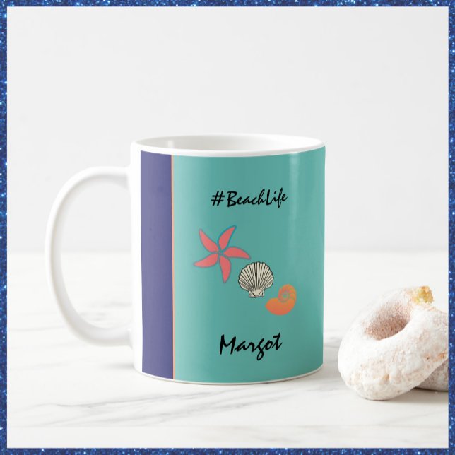 Taza De Café Starfish and Seasheles Ocean Beach Life (Subido por el creador)
