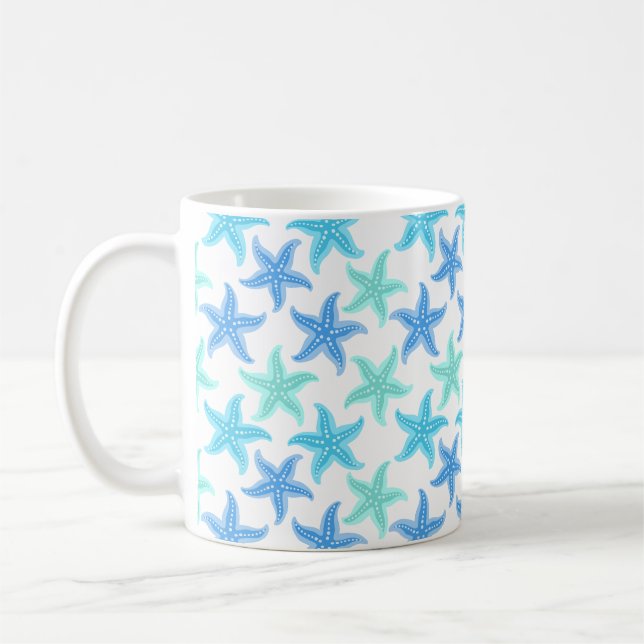 Taza De Café Starfish azul turquesa (Izquierda)