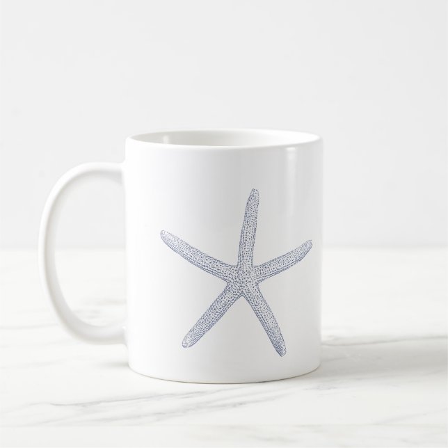Taza De Café Starfish azul y Naranja (Izquierda)