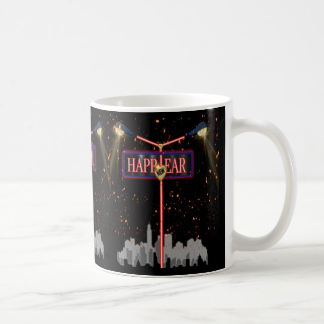 Taza De Café Starlit Año Nuevo: Un joven y vibrante (Derecha)