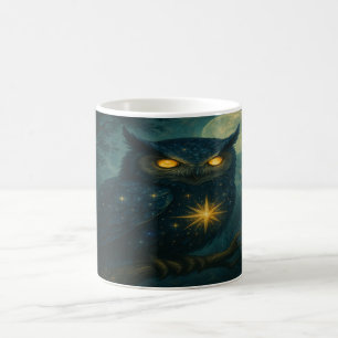 Taza De Café Starry Owl - Moonlit Forest Guardian
