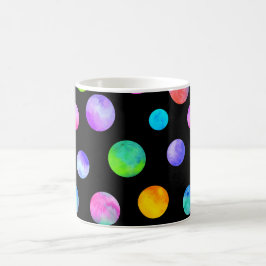 Taza De Café 🌙 Starry Sips: La Magnífica Mug Círculo Polka