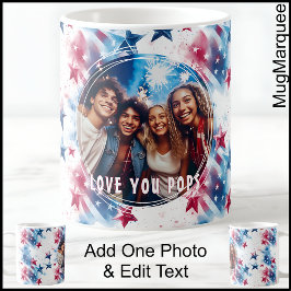 Taza De Café Stars And Stripes Foto Y Texto C555 Pops Dad