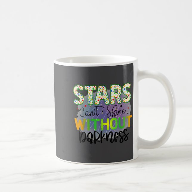 Taza De Café Stars Can't Shine Without Darkness Motivational Qu (Derecha)