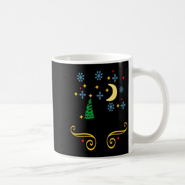 Taza De Café Stars Moon Snowflakes And Merry Christmas Kids  (Derecha)