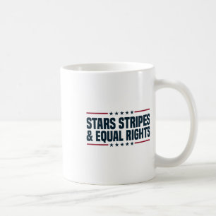 Taza De Café Stars Stripes and Equal Rights 4 de julio