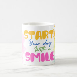 Taza De Café Start Your Day with a Smile – Cute 