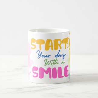 Taza De Café Start Your Day with a Smile – Cute 