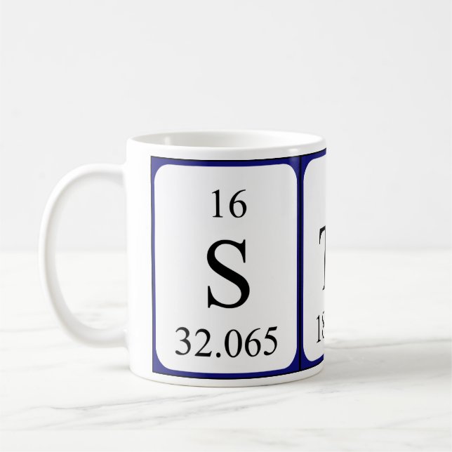 Taza De Café Stas periódica nombre de tabla mug (Izquierda)