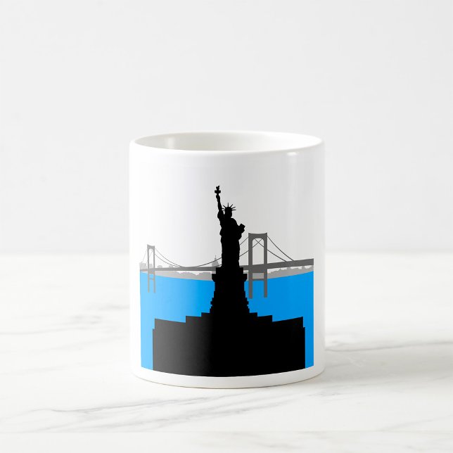 Taza De Café Statue of Liberty Silhouette New York Skyline (Subido por el creador)