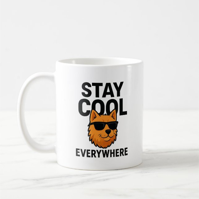 Taza De Café Stay Cool Everywhere Dog (Izquierda)