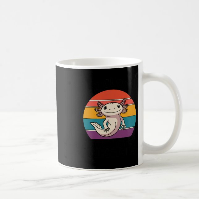 Taza De Café Stay Curious Axolotl Retro Cute Animal Avers (Derecha)