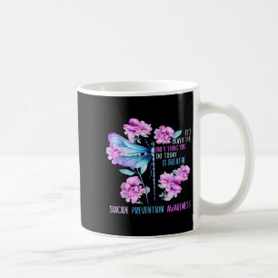 Taza De Café Stay Dragonfly Semicolon Suicide Prevención Awaren