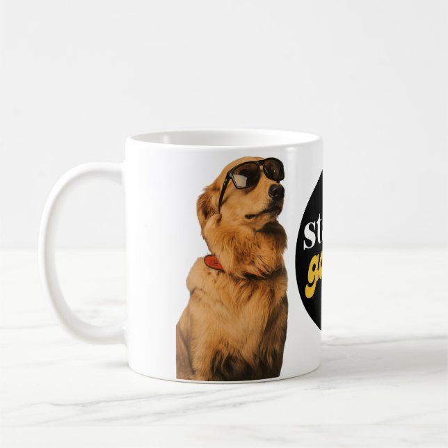 Taza De Café Stay Golden Funny Retriever Dog Mug Gift (Izquierda)