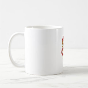 Taza De Café Stay Golden Retriever Perro Diamante Rojo_1