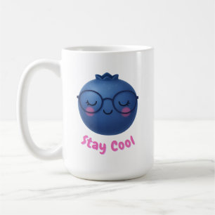 Taza De Café Stay Guay - Cute TropiCool Blueberry Design