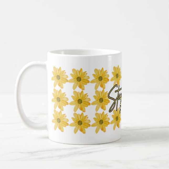 Taza De Café Stay Happy Flower Mug (Izquierda)