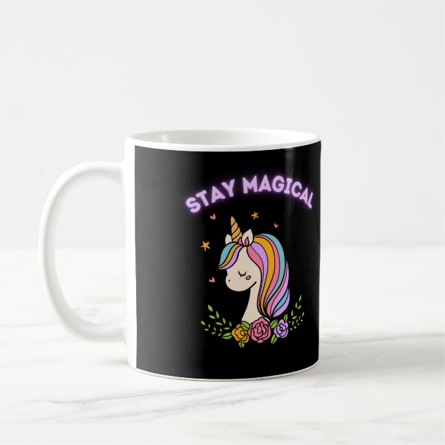 Taza De Café Stay Magic Unicorn (Izquierda)