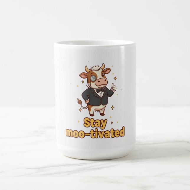 Taza De Café Stay Motivated Cow Mug (Centro)