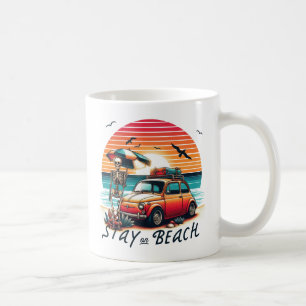 Taza De Café Stay On Beach - Vibes Retro - Skeleton