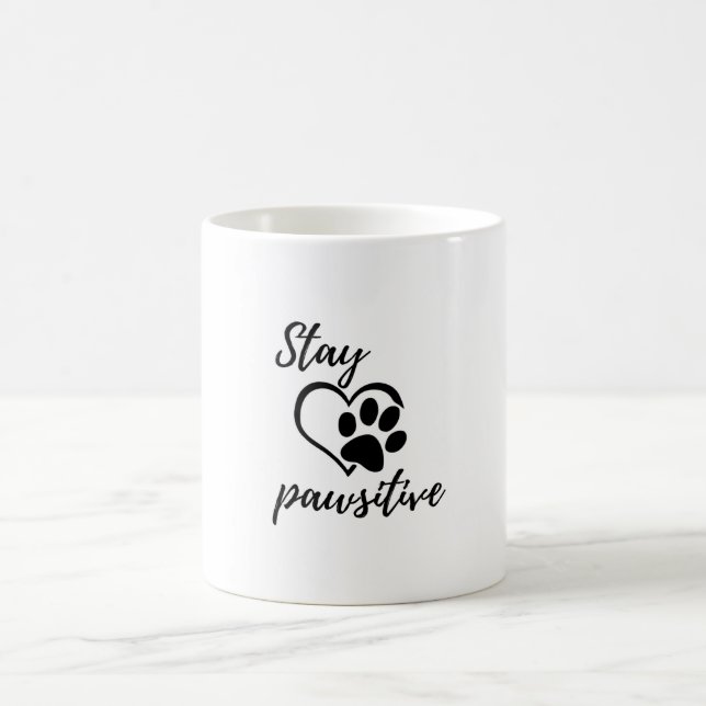 Taza De Café Stay Pawsitive Mug (Centro)