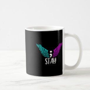 Taza De Café Stay Semicolon Suicida Sensibilización sobre Salud