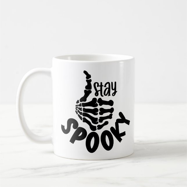 Taza De Café Stay Spooky Funny Halloween (Izquierda)